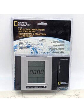 National Geographic Projection Thermometer Forecast Station Weather NEW OldStock